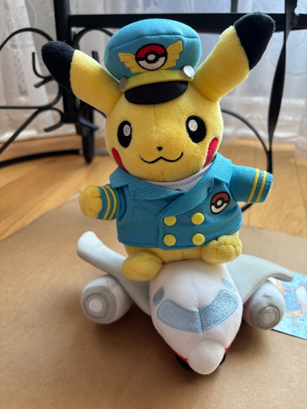 RARE Pokemon Center Japan Exclusive Pilot Pikachu Riding Airplane Plush